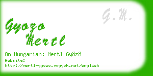 gyozo mertl business card